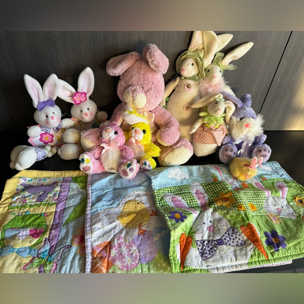 Easter Bunny Plush Bundle 10 Pieces